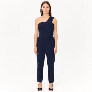 Adelyn Rae Brooklyn One-Shoulder Jumpsuit